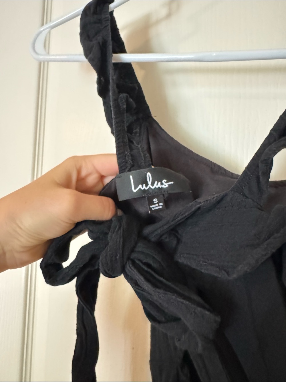 Lulu's Black Ruffle-Shoulder Mini Dress - Picture 4 of 4
